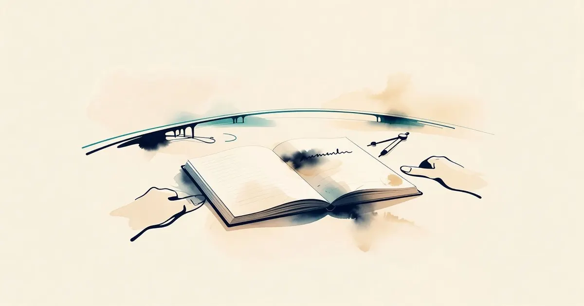 Cuaderno abierto en una frase a medias