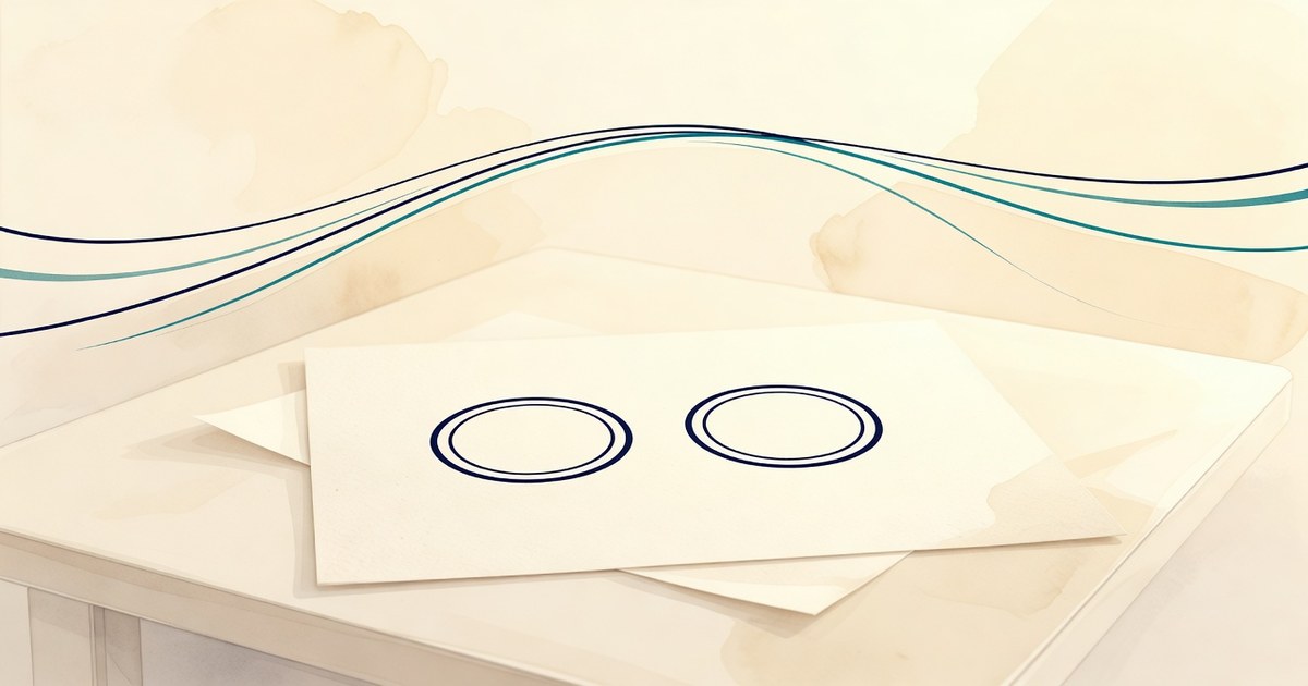 Dos círculos vacíos en un papel
