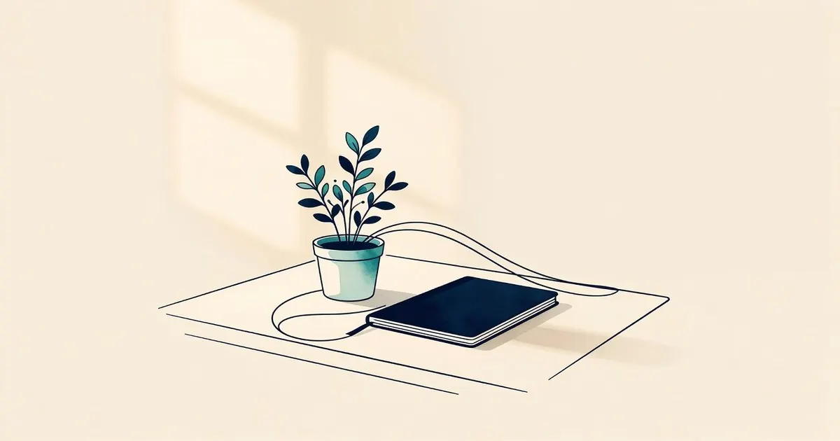 Una planta pequeña en un escritorio